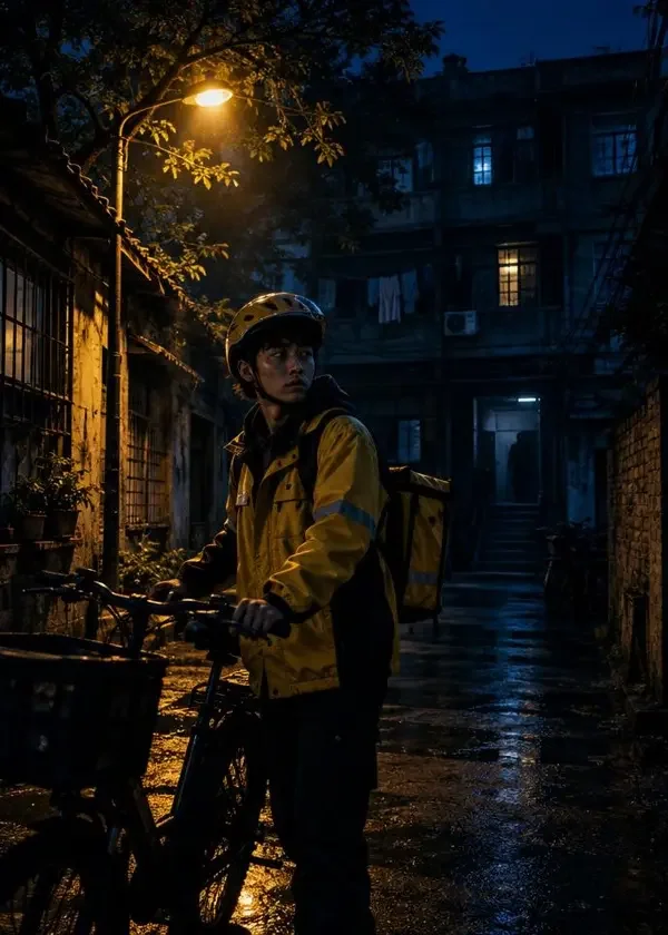 第一位见证人 短剧海报，悬疑题材，全楼都说是意外，只有她的监控不一样